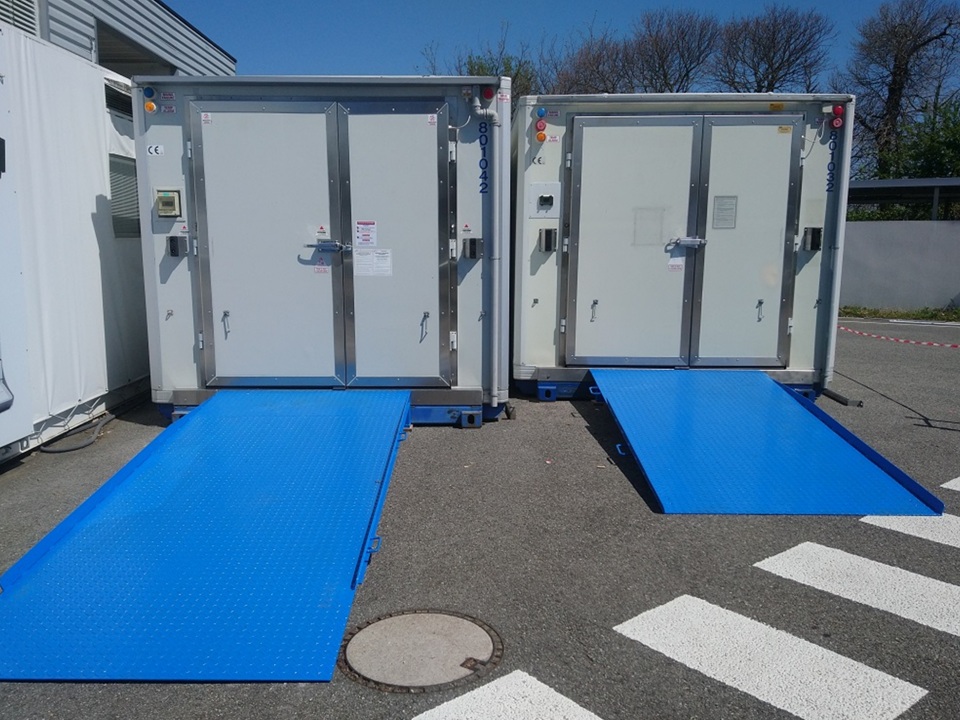 Chambres froides avec rampes